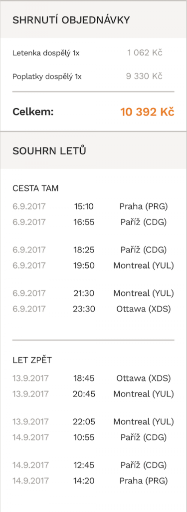 levné letenky Ottawa Kanada